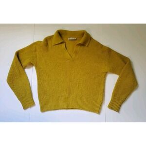 Everlane Womens Pullover Sweater Long Sleeve Yellow Alpaca Blend Size XS